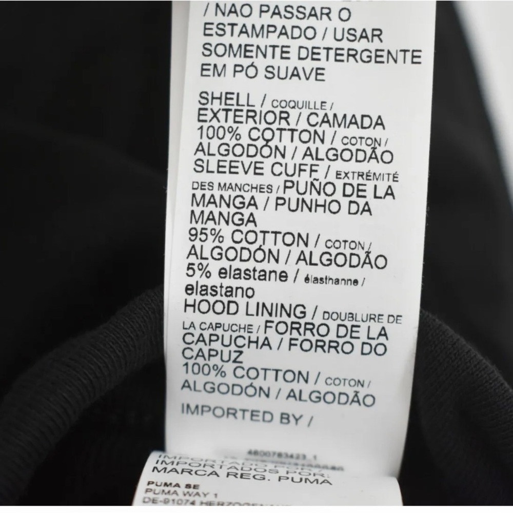 Puma x Maybelline Womens Black Cotton LS Drawstring Cropped Hoody Sz S NWT - Picture 9 of 15
